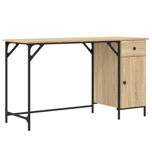 Bureau 131X48X75 Cm Bewerkt Hout Sonoma Eikenkleurig