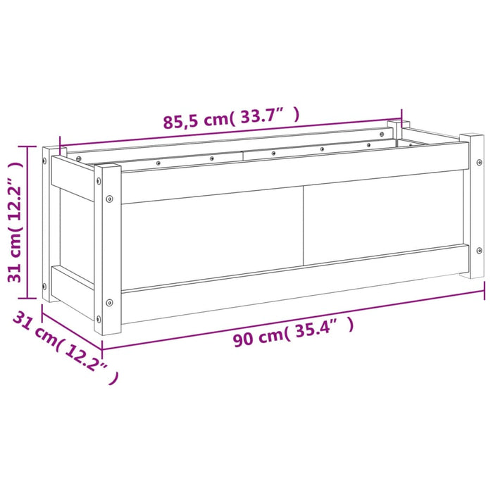 Plantenbak 90X31X31 Cm Massief Douglashout