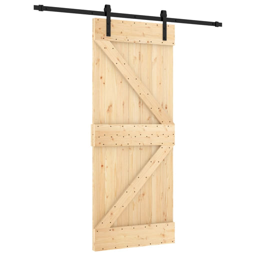 Schuifdeur Met Beslag 85X210 Cm Massief Grenenhout