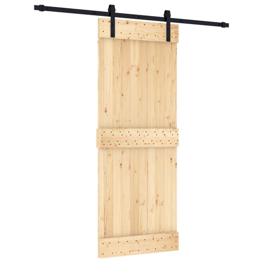 Schuifdeur Met Beslag 80X210 Cm Massief Grenenhout