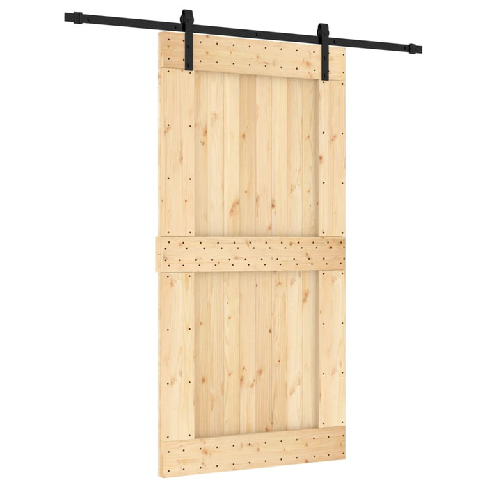 Schuifdeur Met Beslag 100X210 Cm Massief Grenenhout