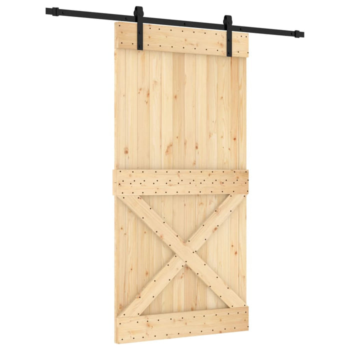 Schuifdeur Met Beslag 100X210 Cm Massief Grenenhout