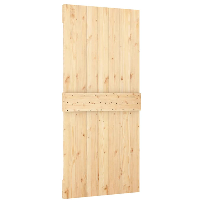 Schuifdeur Met Beslag 90X210 Cm Massief Grenenhout