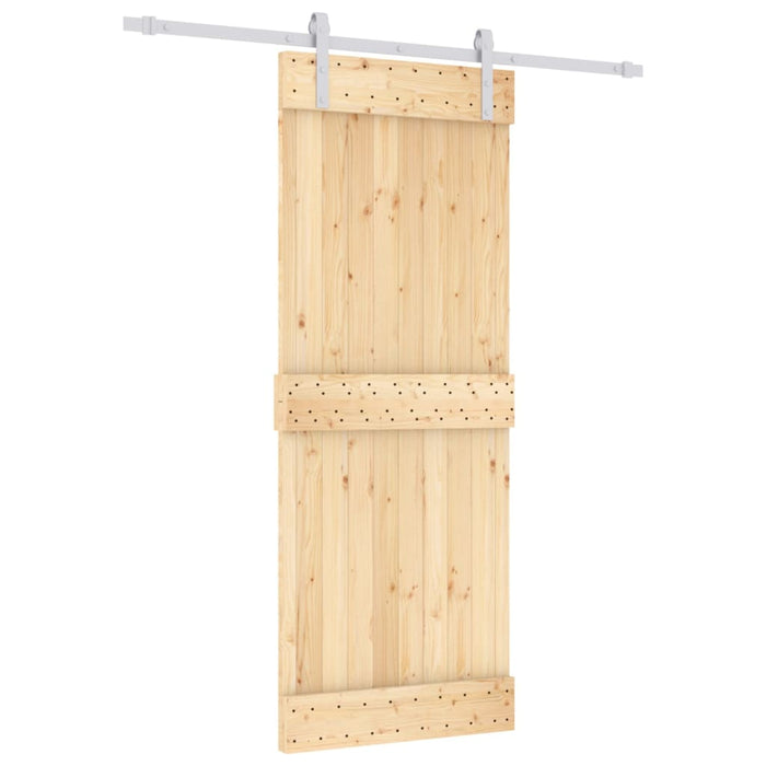 Schuifdeur Met Beslag 80X210 Cm Massief Grenenhout