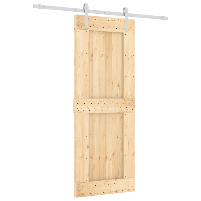 Schuifdeur Met Beslag 80X210 Cm Massief Grenenhout