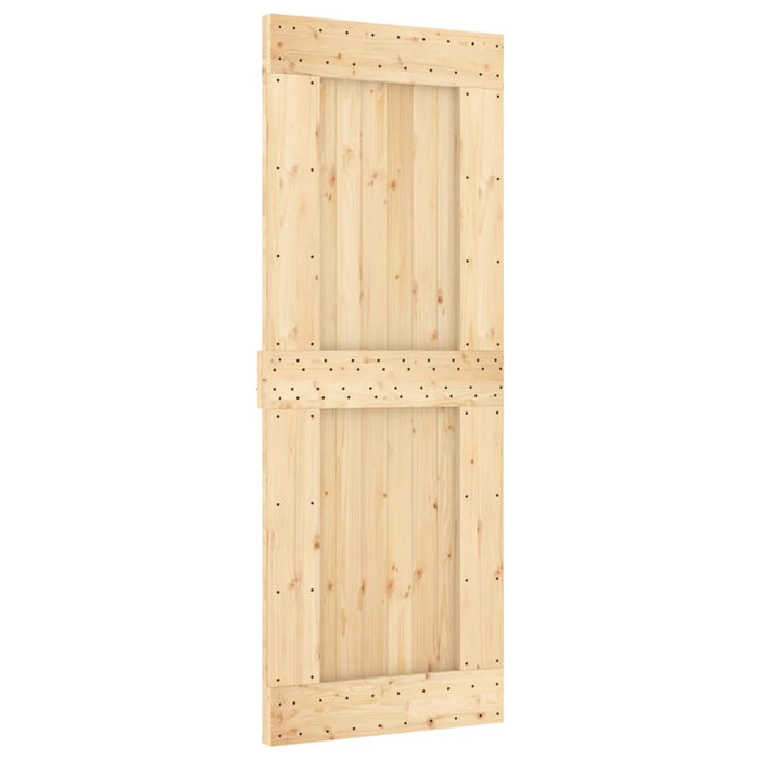 Schuifdeur Met Beslag 80X210 Cm Massief Grenenhout