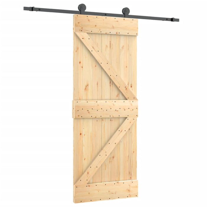 Schuifdeur Met Beslag 70X210 Cm Massief Grenenhout