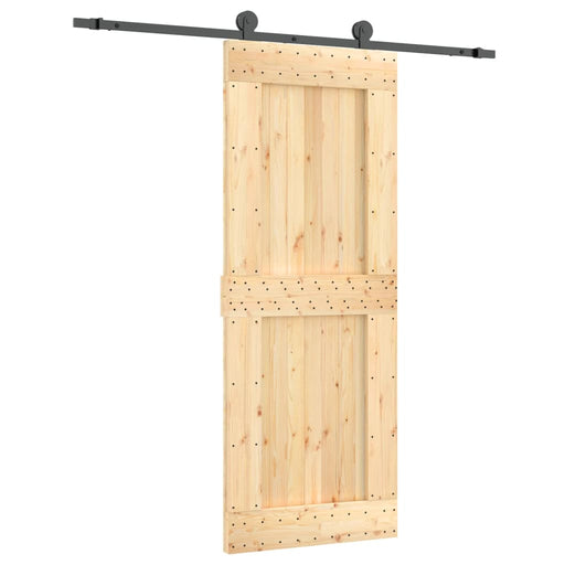 Schuifdeur Met Beslag 80X210 Cm Massief Grenenhout