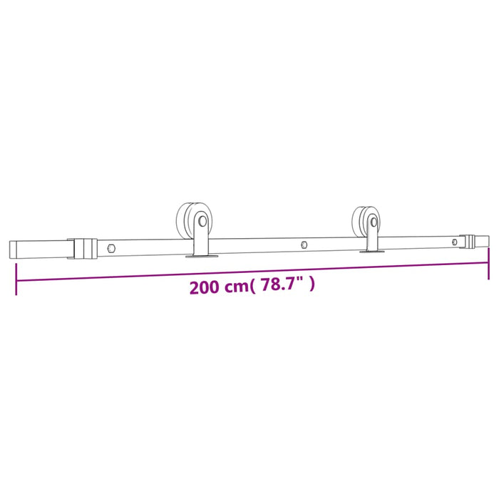 Schuifdeur Met Beslag 100X210 Cm Massief Grenenhout