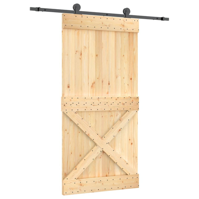 Schuifdeur Met Beslag 100X210 Cm Massief Grenenhout