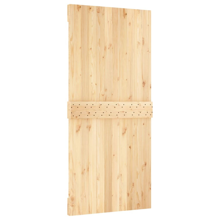 Schuifdeur Met Beslag 95X210 Cm Massief Grenenhout