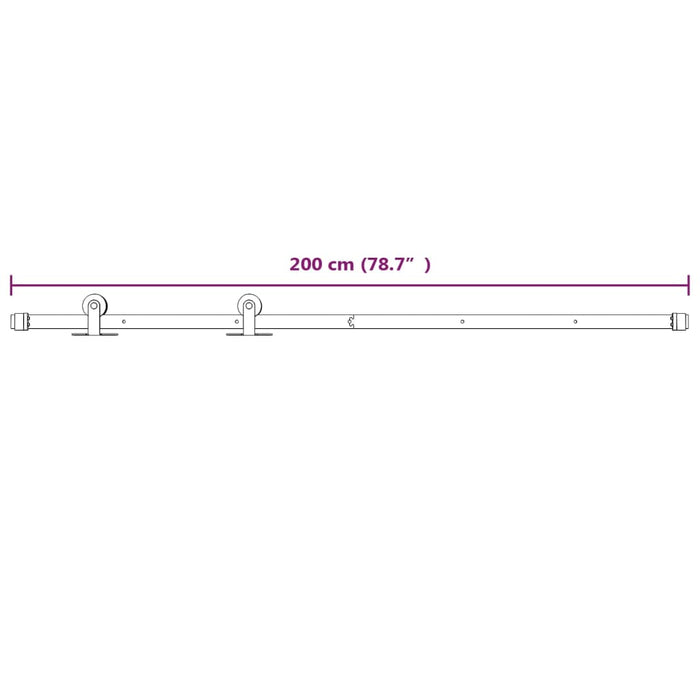 Schuifdeur Met Beslag 70X210 Cm Massief Grenenhout