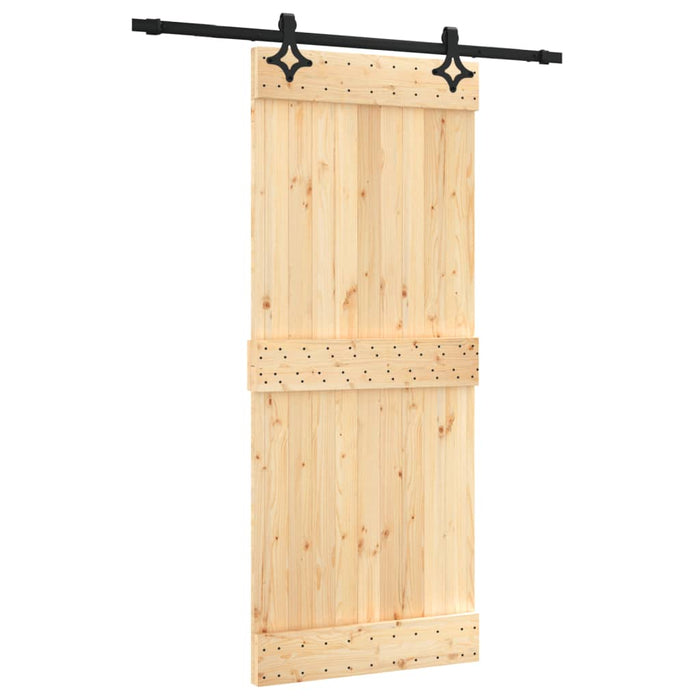 Schuifdeur Met Beslag 85X210 Cm Massief Grenenhout