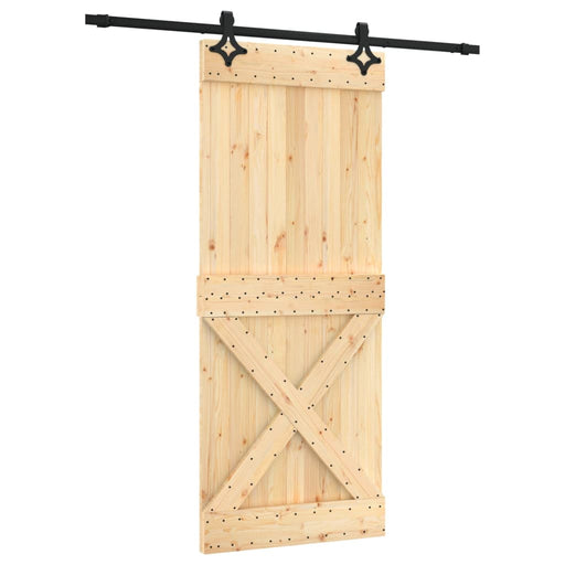 Schuifdeur Met Beslag 85X210 Cm Massief Grenenhout