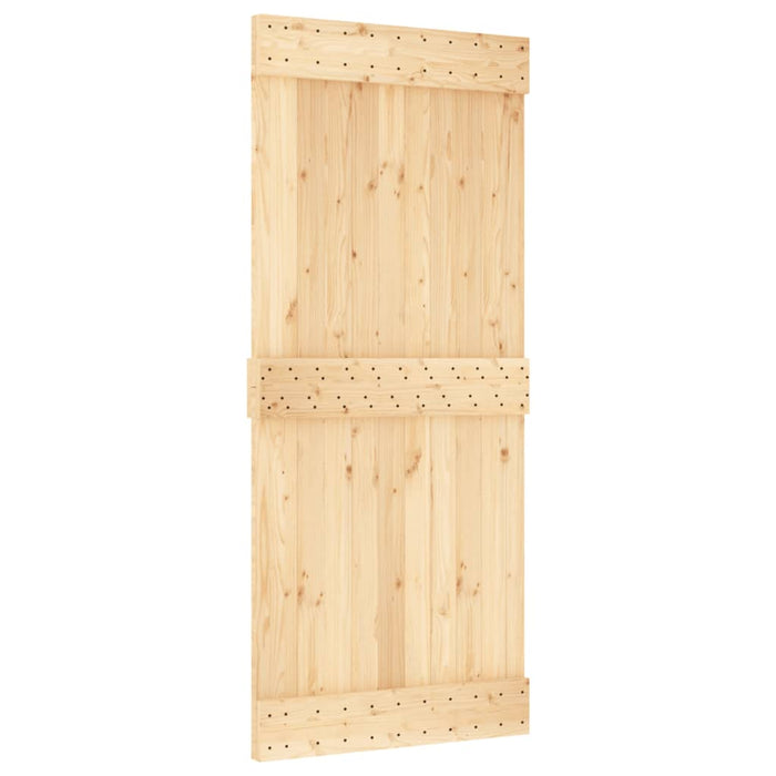 Schuifdeur Met Beslag 90X210 Cm Massief Grenenhout