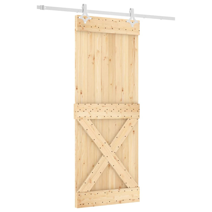 Schuifdeur Met Beslag 80X210 Cm Massief Grenenhout