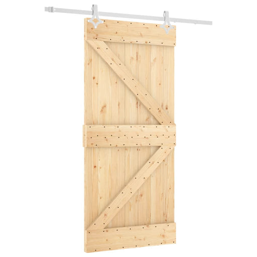 Schuifdeur Met Beslag 95X210 Cm Massief Grenenhout