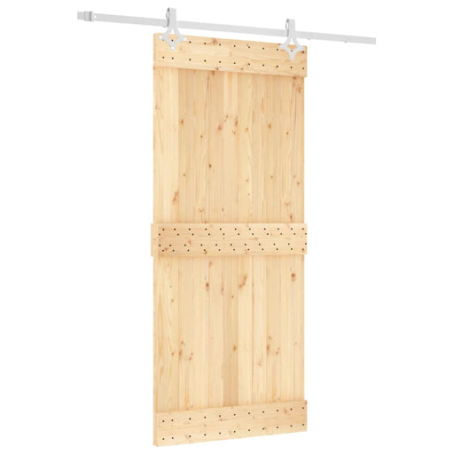 Schuifdeur Met Beslag 90X210 Cm Massief Grenenhout