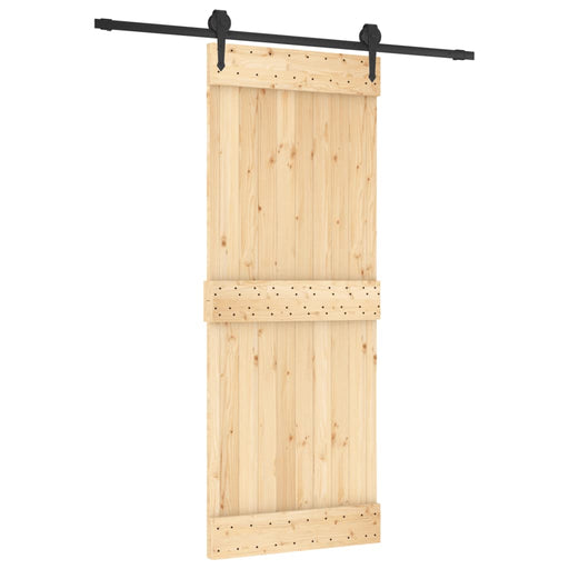 Schuifdeur Met Beslag 80X210 Cm Massief Grenenhout