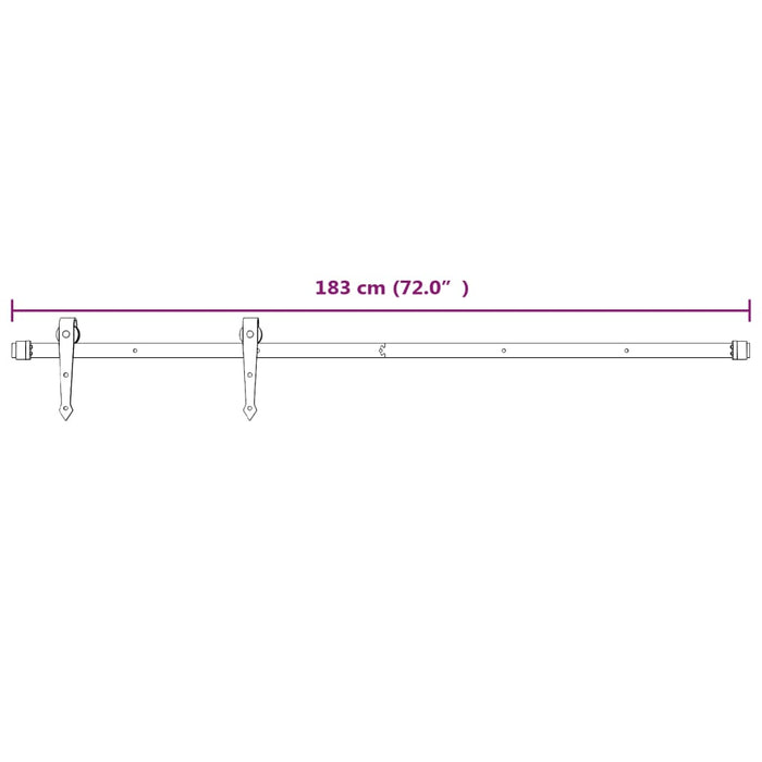 Schuifdeur Met Beslag 70X210 Cm Massief Grenenhout