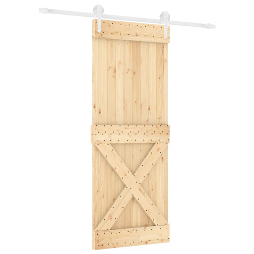 Schuifdeur Met Beslag 80X210 Cm Massief Grenenhout