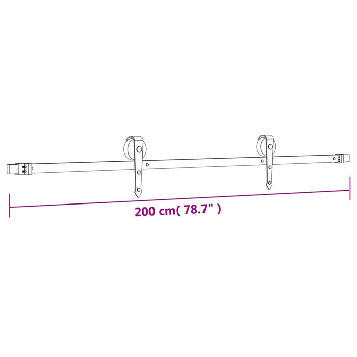 Schuifdeur Met Beslag 90X210 Cm Massief Grenenhout