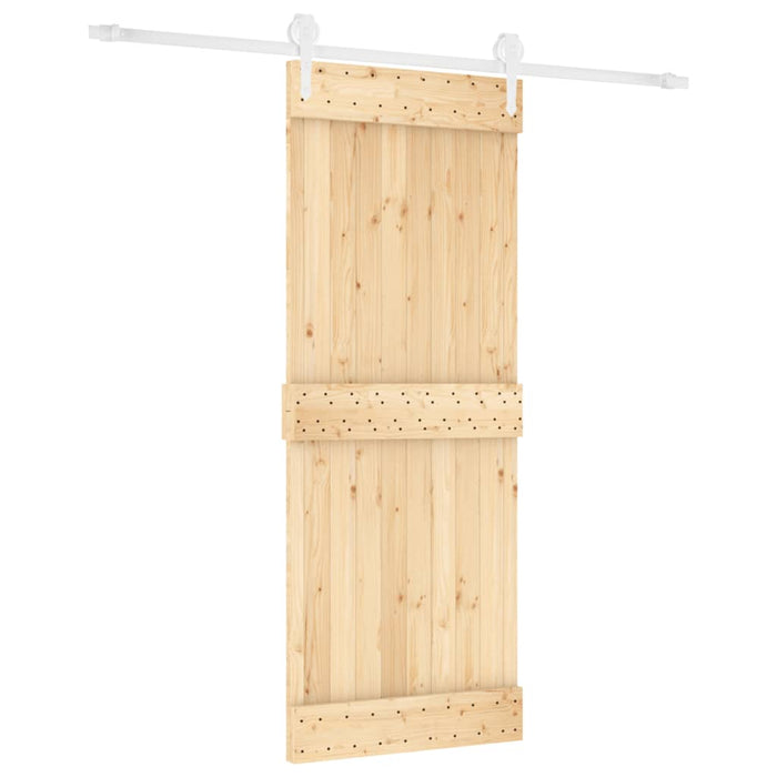 Schuifdeur Met Beslag 80X210 Cm Massief Grenenhout