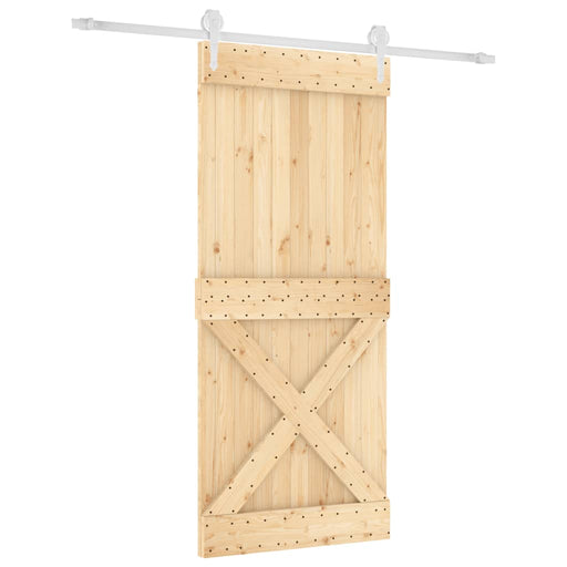 Schuifdeur Met Beslag 90X210 Cm Massief Grenenhout