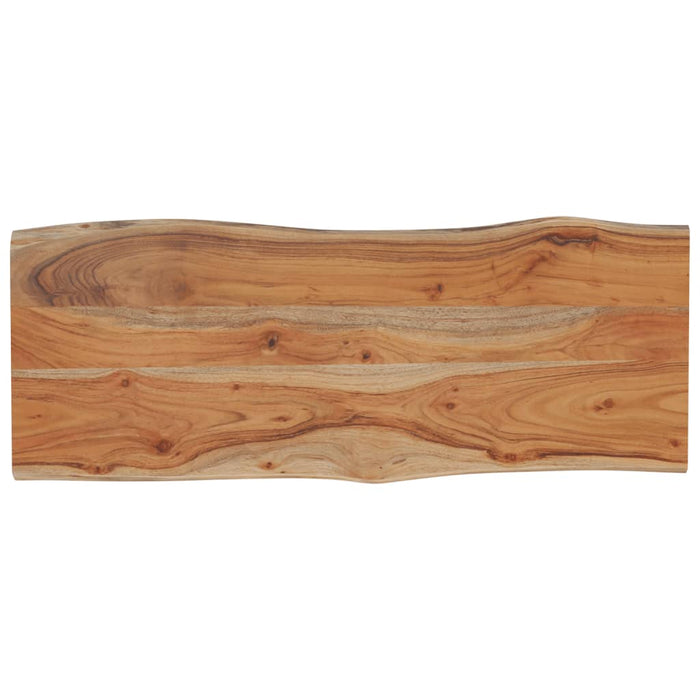 Tafelblad Rechthoekig Natuurlijke Rand 100X40X2,5 Cm Acaciahout