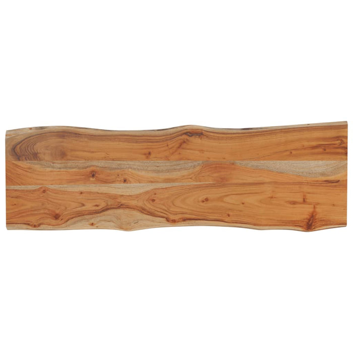 Tafelblad Rechthoekig Natuurlijke Rand 120X40X2,5 Cm Acaciahout