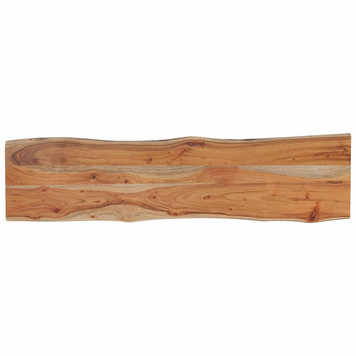 Tafelblad Rechthoekig Natuurlijke Rand 180X40X2,5 Cm Acaciahout Wit