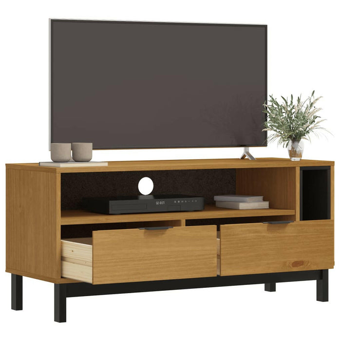 Tv-Meubel Flam 110X40X50 Cm Massief Grenenhout