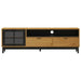 Tv-Meubel Met Glazen Deur Flam 158X40X50 Cm Massief Grenenhout