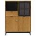 Hoge Kast Met Glazen Deur Flam 92X40X122,5 Cm Grenenhout