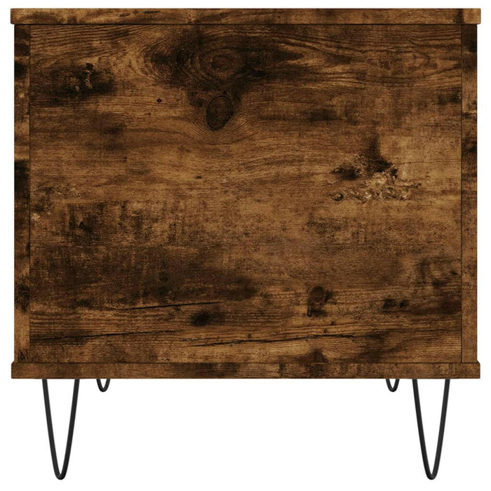 Salontafel 60X44,5X45 Cm Bewerkt Hout Gerookt Eikenkleurig