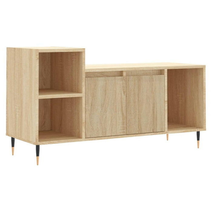 Tv-Meubel 100X35X55 Cm Bewerkt Hout Sonoma Eikenkleurig