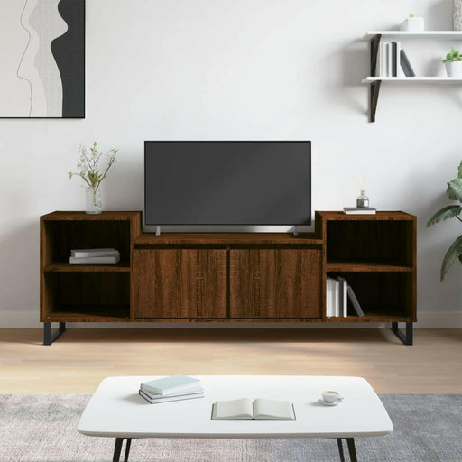 Tv-Meubel 160X35X55 Cm Bewerkt Hout Zwart