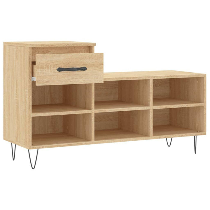 Schoenenkast 102X36X60 Cm Bewerkt Hout Sonoma Eikenkleurig