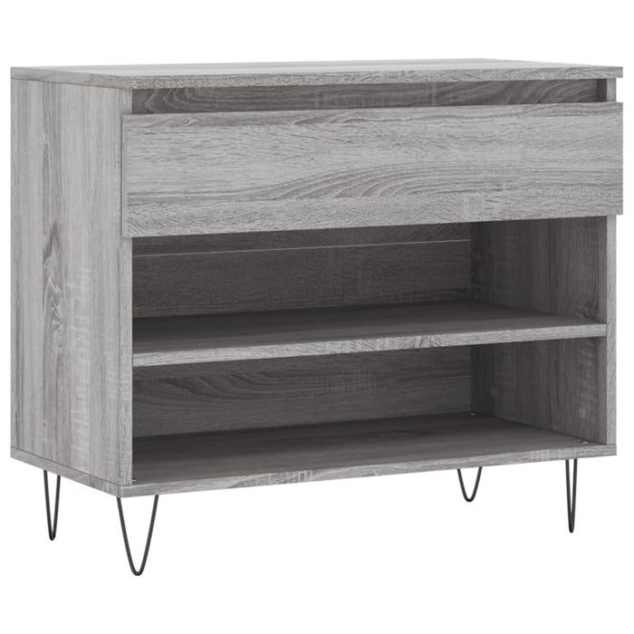 Schoenenkast 70X36X60 Cm Bewerkt Hout Sonoma Grijs