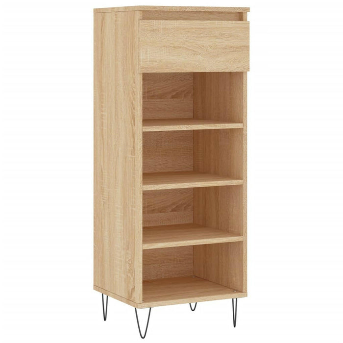 Schoenenkast 40X36X105 Cm Bewerkt Hout Sonoma Eikenkleurig