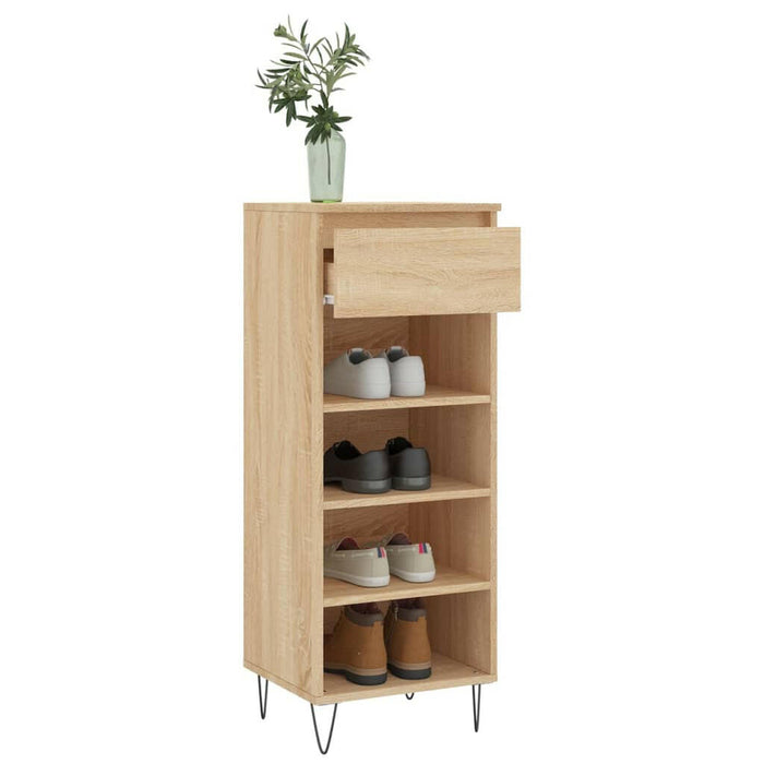 Schoenenkast 40X36X105 Cm Bewerkt Hout Sonoma Eikenkleurig