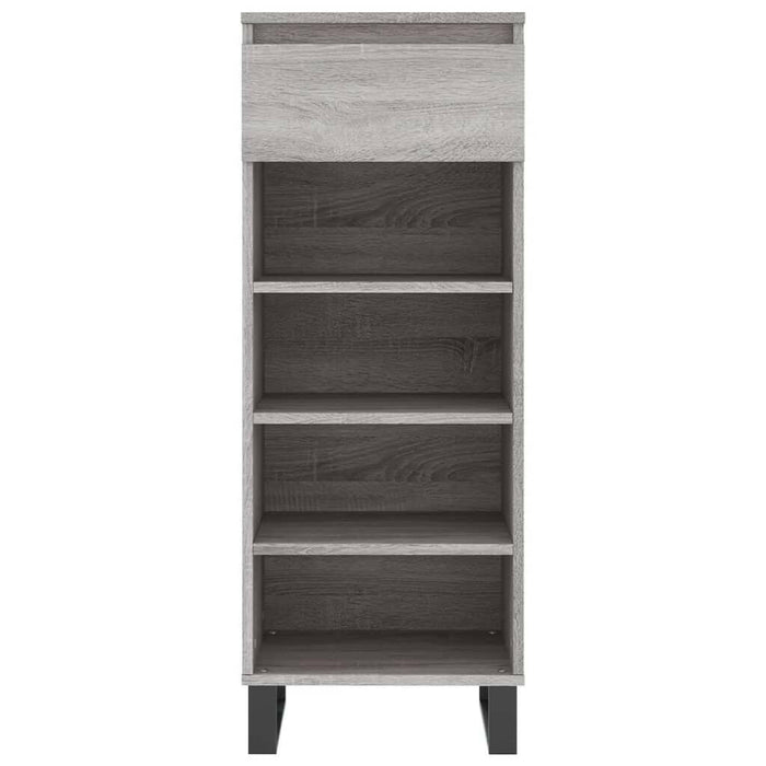 Schoenenkast 40X36X105 Cm Bewerkt Hout Grijs Sonoma