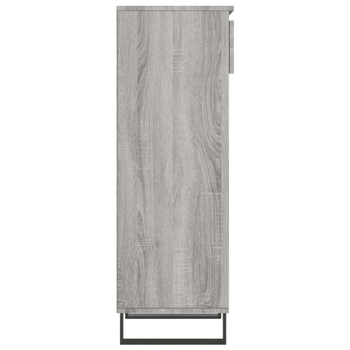 Schoenenkast 40X36X105 Cm Bewerkt Hout Grijs Sonoma