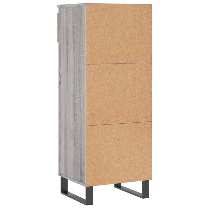 Schoenenkast 40X36X105 Cm Bewerkt Hout Grijs Sonoma