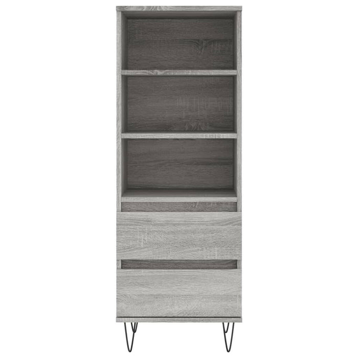 Hoge Kast 40X36X110 Cm Bewerkt Hout Grijs Sonoma