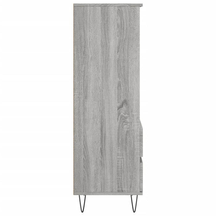 Hoge Kast 40X36X110 Cm Bewerkt Hout Grijs Sonoma