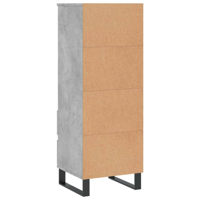 Hoge Kast 40X36X110 Cm Bewerkt Hout Betongrijs