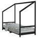 Kinderbedframe 80X200 Cm Massief Grenenhout Zwart