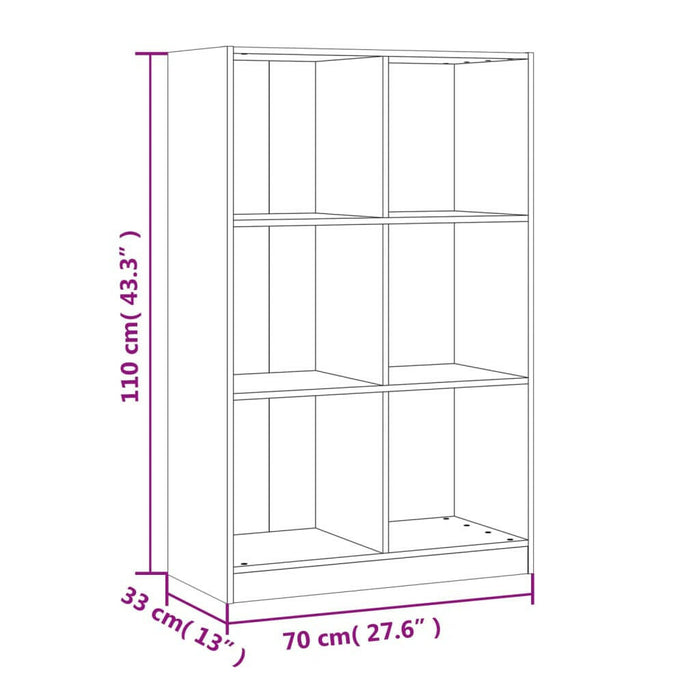 Boekenkast 70X33X110 Massief Grenenhout