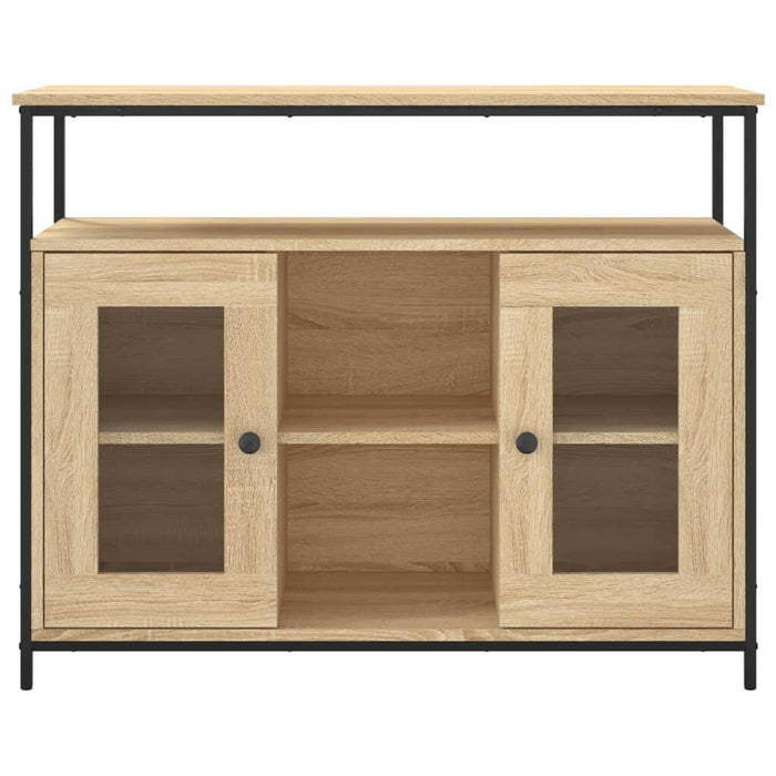 Dressoir 100X35X80 Cm Bewerkt Hout Sonoma Eikenkleurig